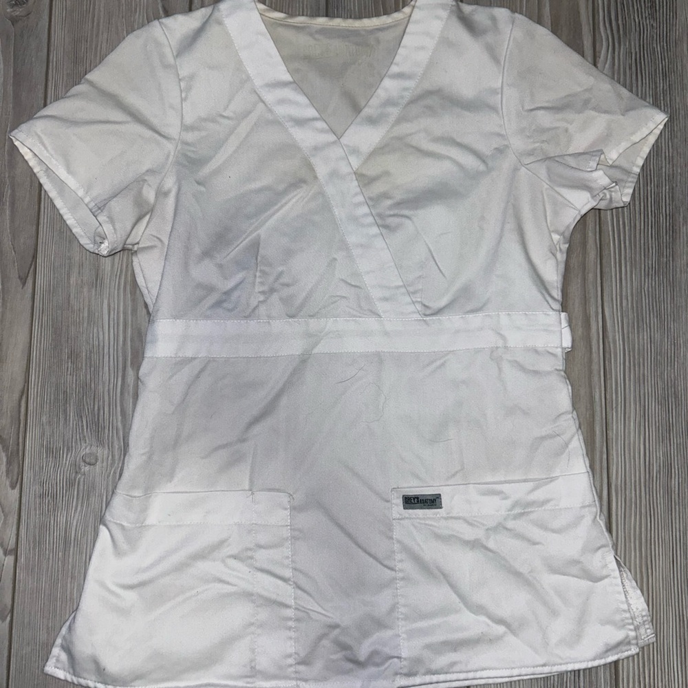 Greys anatomy by barco XS white scrub top